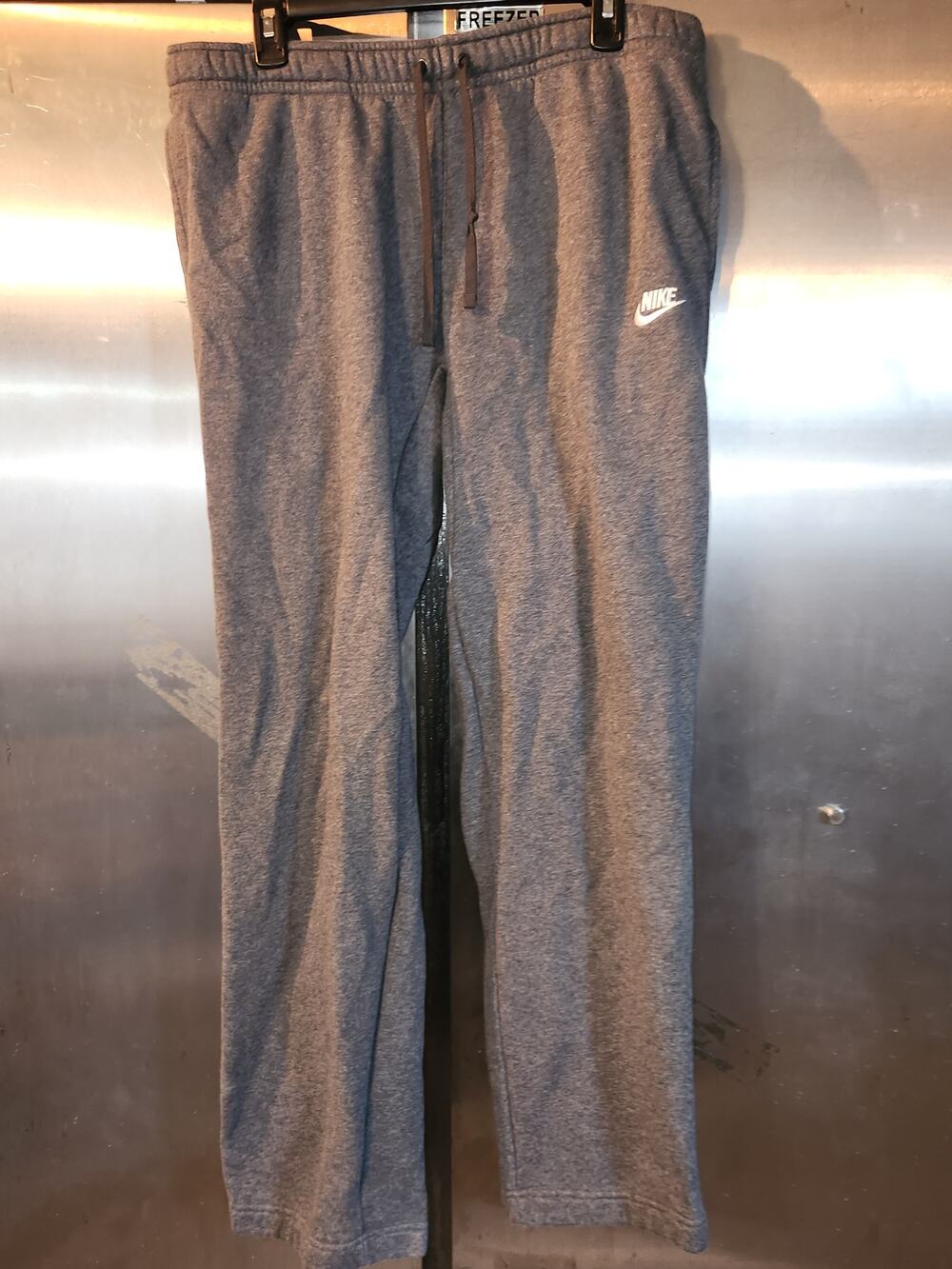 Nike Men's XL Dark Gray Fleece Jogger Sweatpants Drawstring Swoosh
